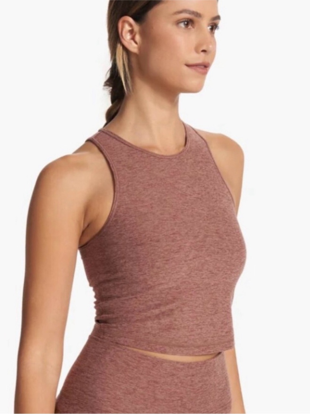 Vuori Women's Elevation Plyo Tank in Hazelnut Heather - Like New, Small